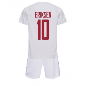 Baby Fußballbekleidung Dänemark Christian Eriksen #10 Auswärtstrikot WM 2022 Kurzarm (+ kurze hosen)